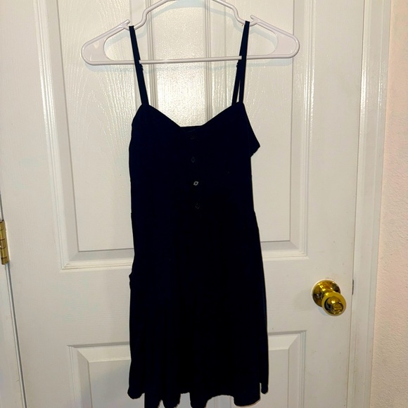 Express Dresses & Skirts - Express Little Black Dress – Smocked Back, Button Front, Pockets – Size Small
